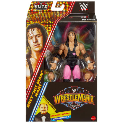 WWE Elite Collection Premium Live EVent Bret Hart Action Figure Set, Wrestlemania Collectible
