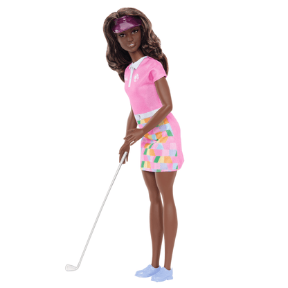 Barbie  Poupée Mode  Golfeuse, Visière et Bâton