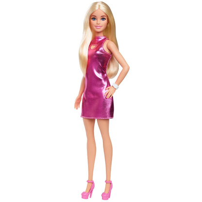 Barbie Fashionista Boneca Vestido Rosa de Pele