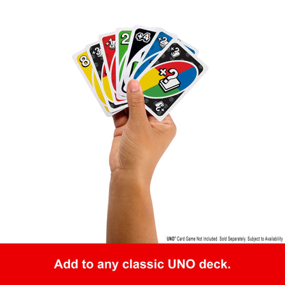 UNO Add-On-Packs Stack Pack Card Game For Kids, Family & Game Nights, Travel, Camping & Parties