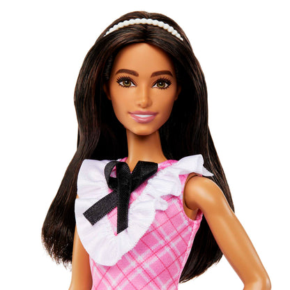 Barbie Fashionistas Doll #209 With Black Hair And A Plaid Dress