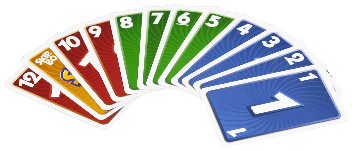 Skip-Bo Card Game For Kids, Adults & Families, Color Blind Accessible Deck For 2 To 6 Players