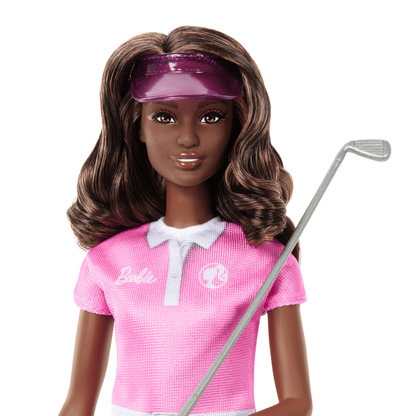 Barbie  Poupée Mode  Golfeuse, Visière et Bâton