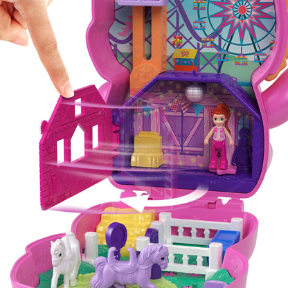 Polly Pocket Set de Juego Compacto Pony Rodeo
