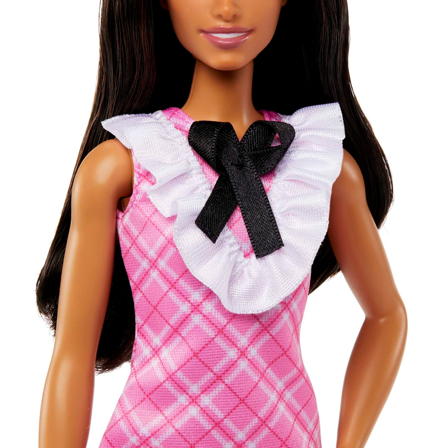 Barbie Fashionistas Doll #209 With Black Hair And A Plaid Dress