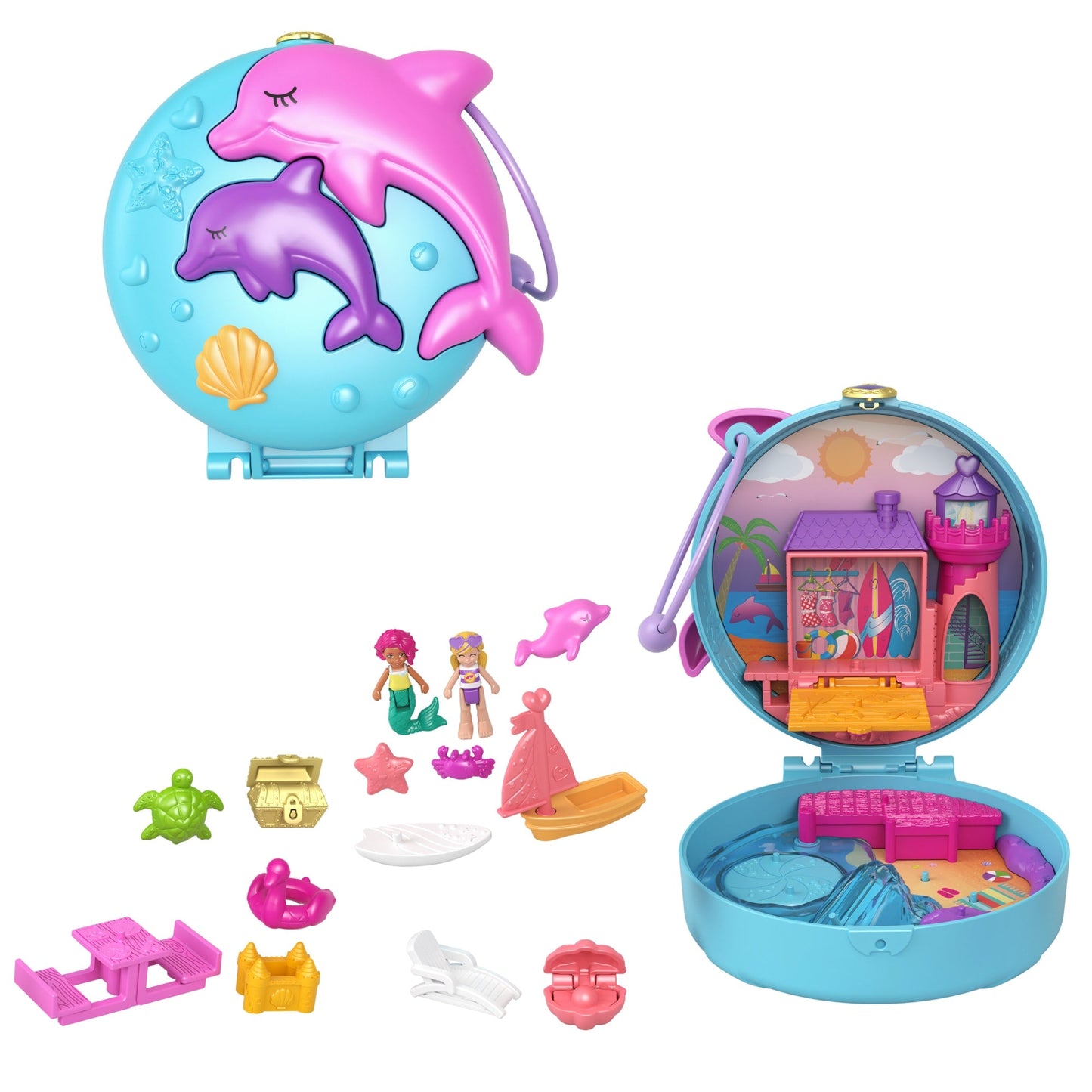 Polly Pocket Dolphin Beach Compact
