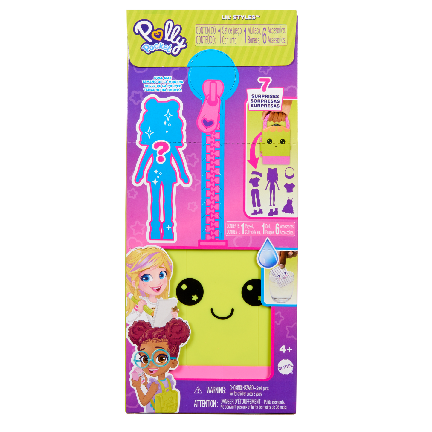 Polly Pocket Dolls & Playset, Lil’ Styles Travel Toy Collection With 3-inch Doll And Accessories