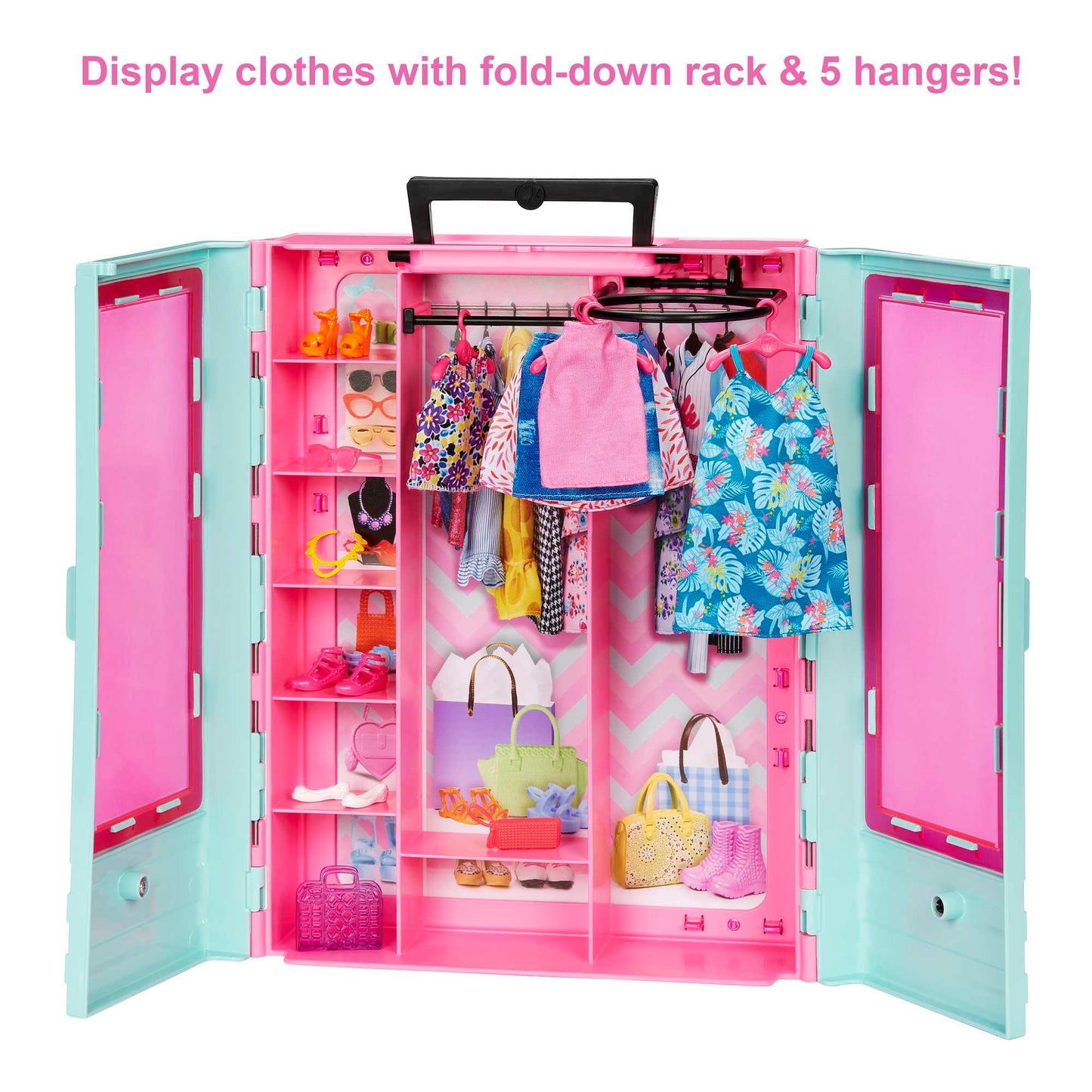 Barbie Closet Playset With 3 Outfits & Accessories, 3 To 8 Years