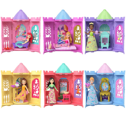 Princesses Disney  Tourelle Surprise  Petite Poupée, 5 Surprises