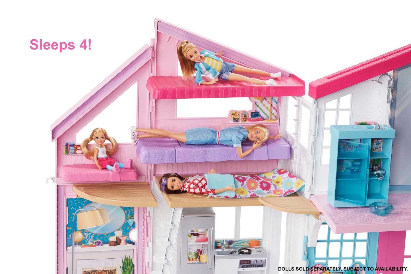 Barbie Malibu House Dollhouse Playset With 25+ Furniture And Accessories (6 Rooms)