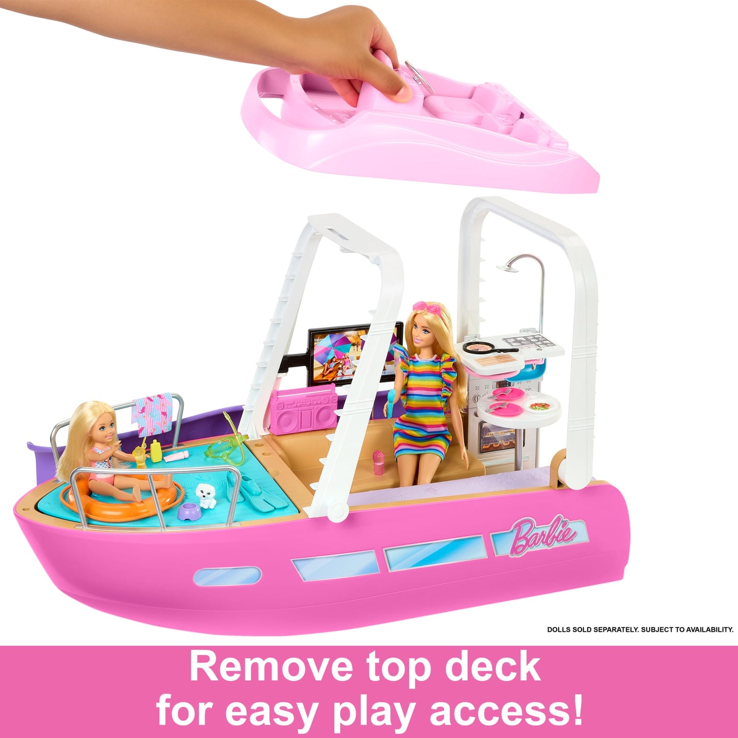 Barbie Dream Boat Playset With Pool, Slide And 20+ Accessories